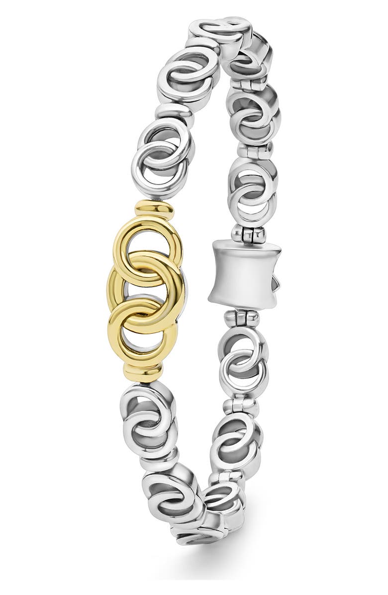 LAGOS Two-Tone Interlocking Circle Bracelet, Alternate, color, Two-Tone