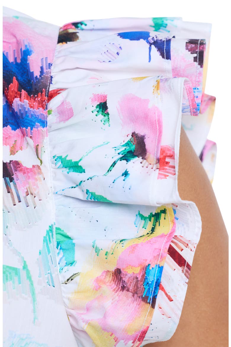 Savannah Watercolor Floral Cap Sleeve Shift Dress, Alternate, color, MULTI
