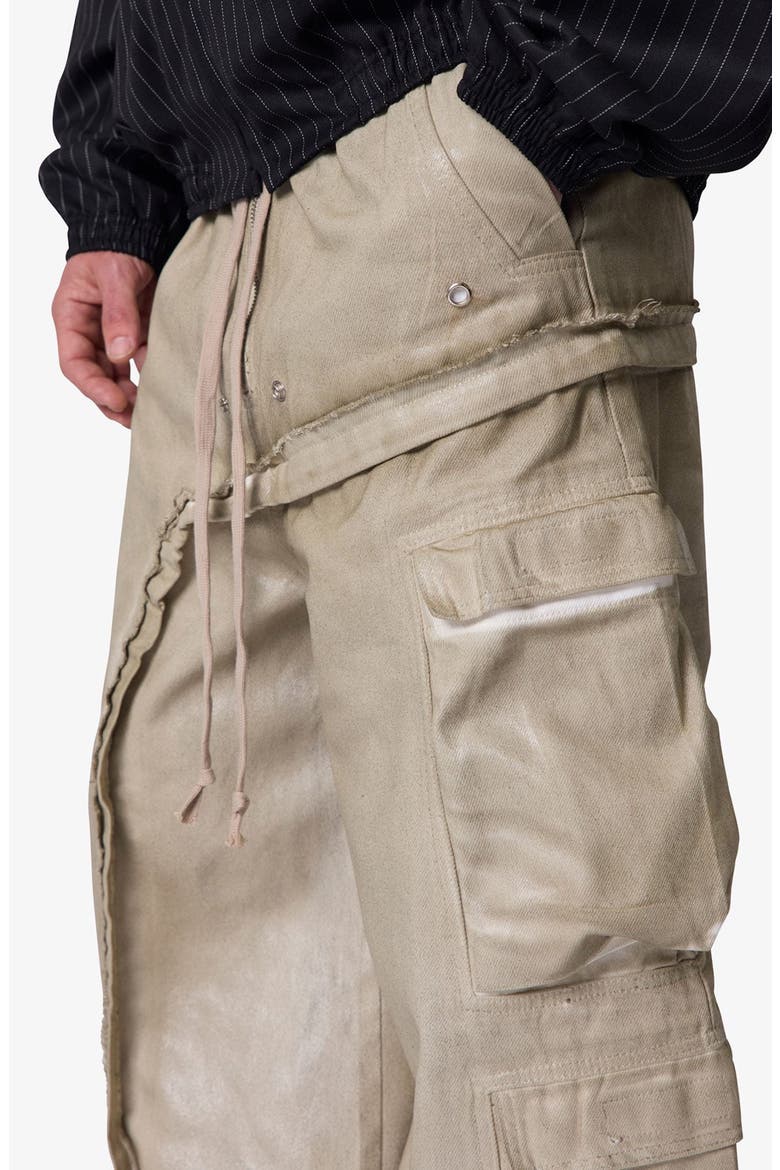 Rave Seam Cargo Wide Leg Pants, Alternate, color, TAN