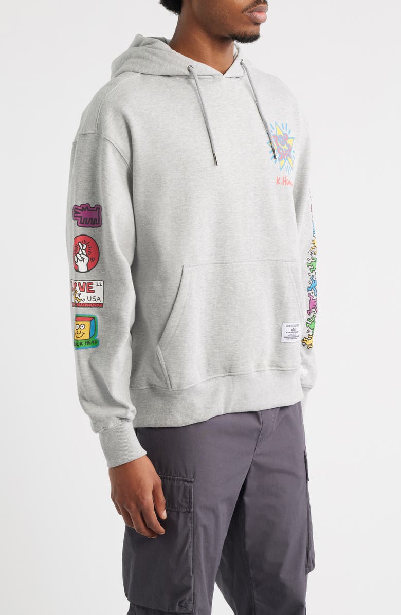 Alpha Industries x Keith Haring Alpha Pop Shop Graphic Hoodie, Alternate, color,