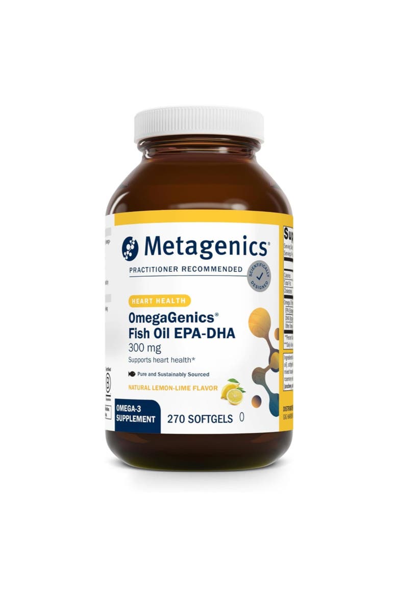 OmegaGenics Fish Oil EPA-DHA Omega-3 Supplement Softgels 270 Softgels, Main, color, None