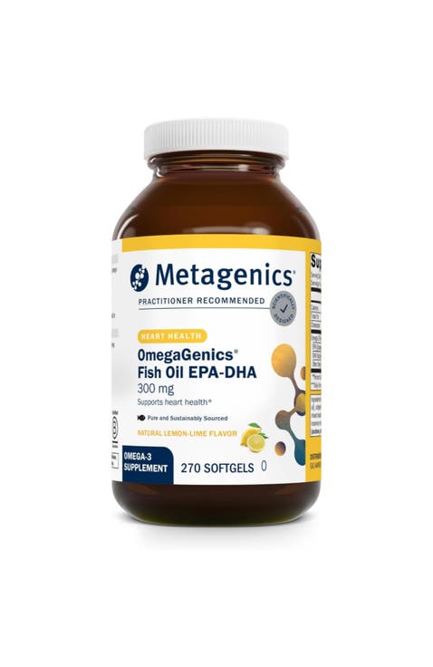 OmegaGenics Fish Oil EPA-DHA Omega-3 Supplement Softgels 270 Softgels