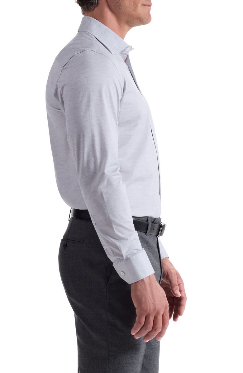 Bugatchi James OoohCotton<sup>®</sup> Space Dye Button-Up Shirt, Alternate, color, Platinum