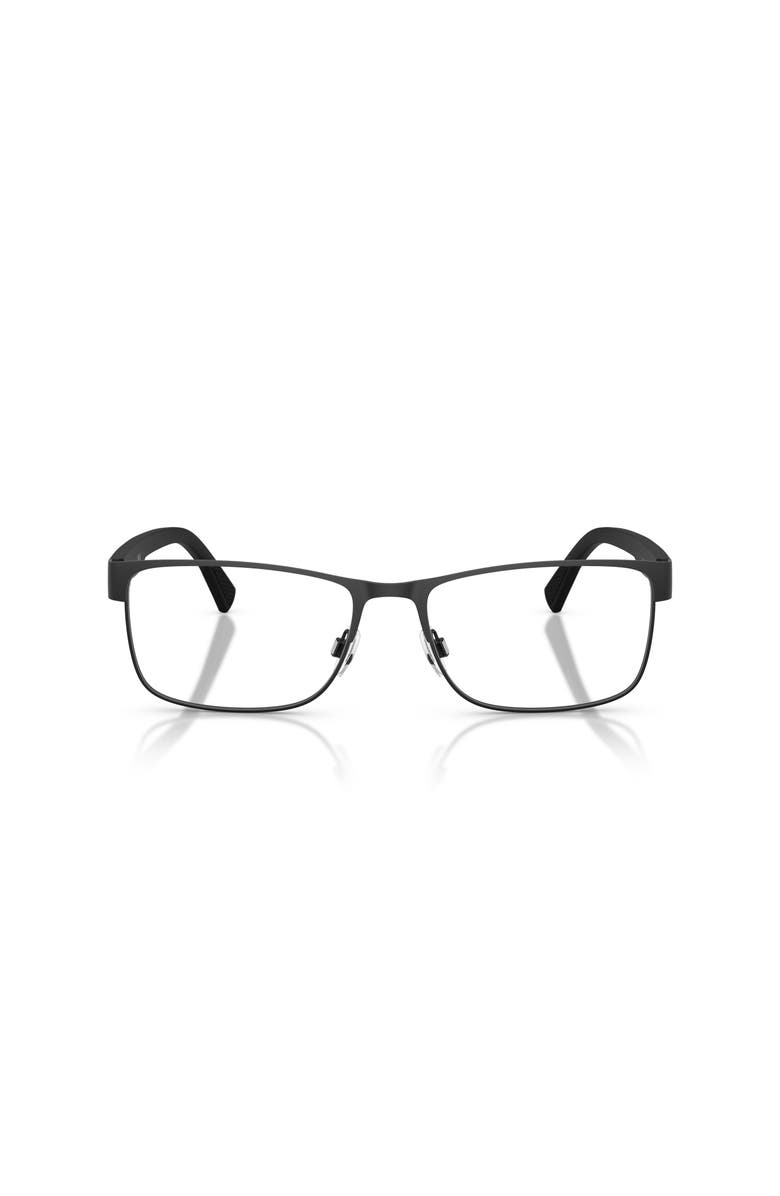 Polo Ralph Lauren 57mm Rectangle optical glasses, Alternate, color, Black
