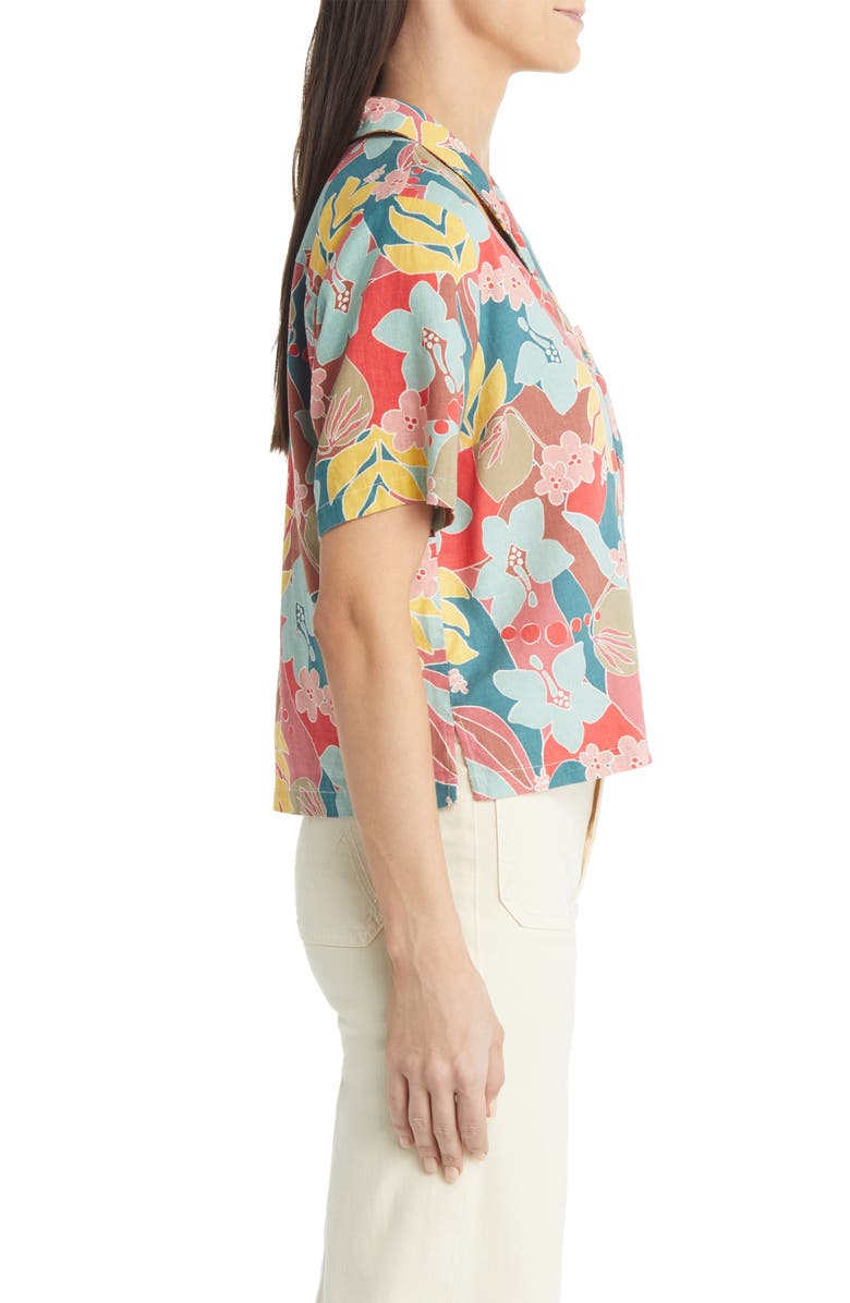 Marine Layer Lucy Resort Short Sleeve Button-Up Camp Shirt, Alternate, color,