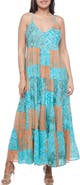 RANEES Patchwork Cotton Maxi Sundress