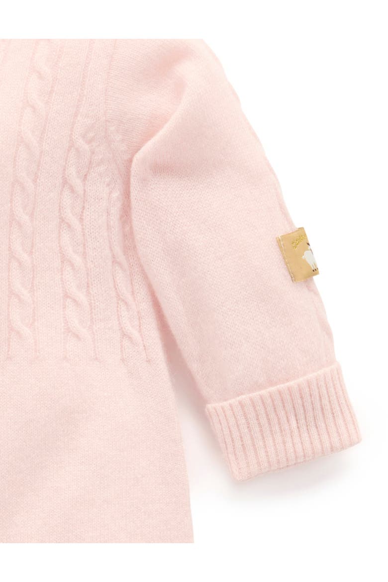Baby Girl Cashmere Coverall, Alternate, color, Pale Pink Melange
