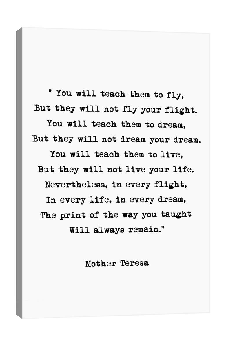 iCanvas Dream - Mother Theresa Quote by Mambo Art Studio, Main, color, 