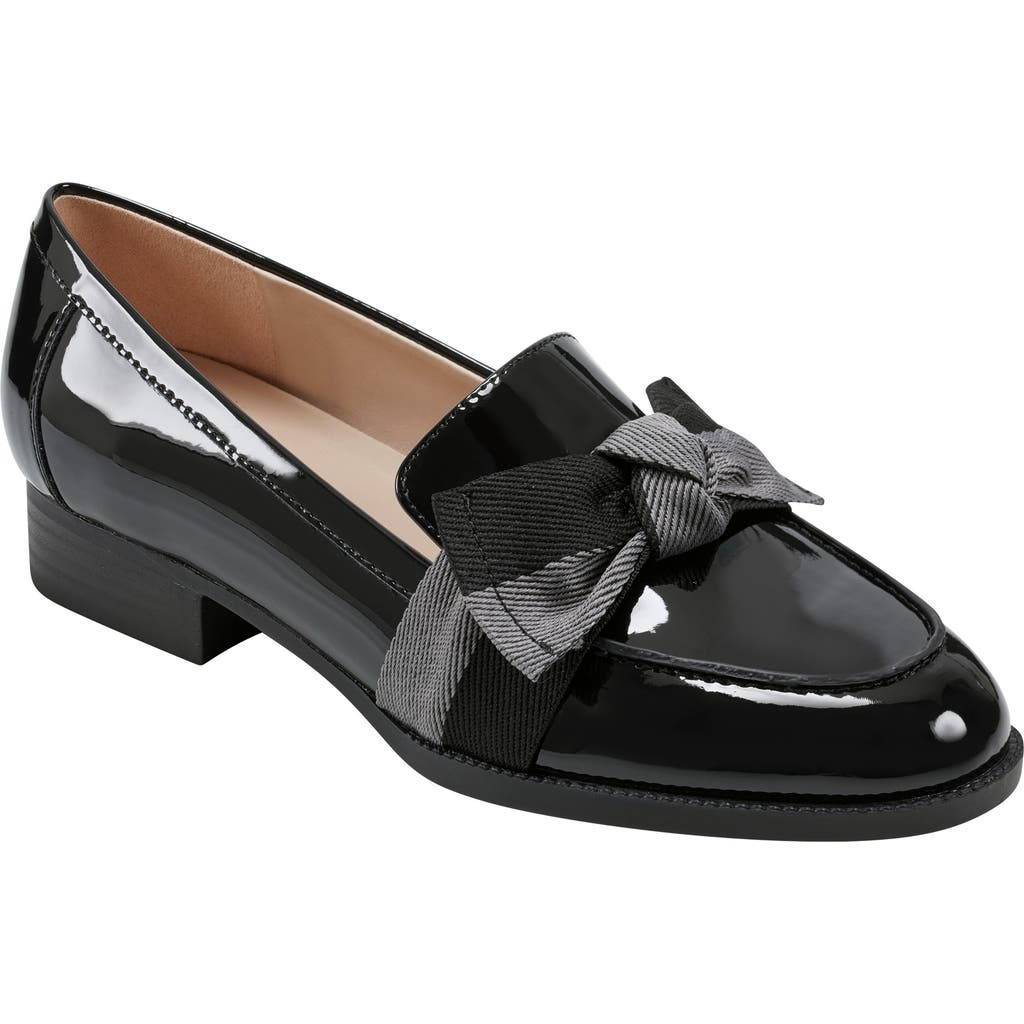 Bandolino Bow Loafer in Black Light Grey Bow  product