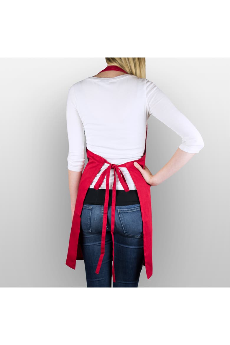 Solid Chino Chef Apron, Alternate, color, Tango Red