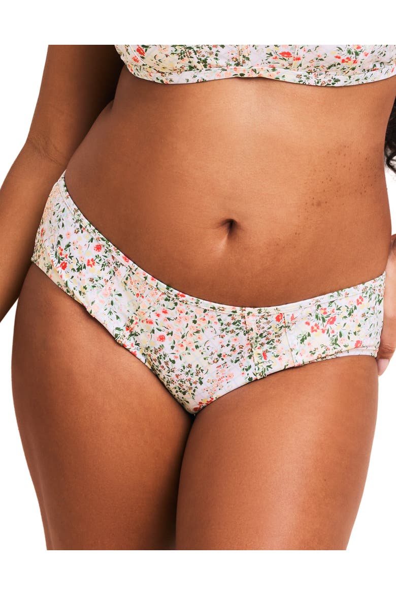 Valcea Swimwear Hipster Bikini Bottom, Main, color, Floral white