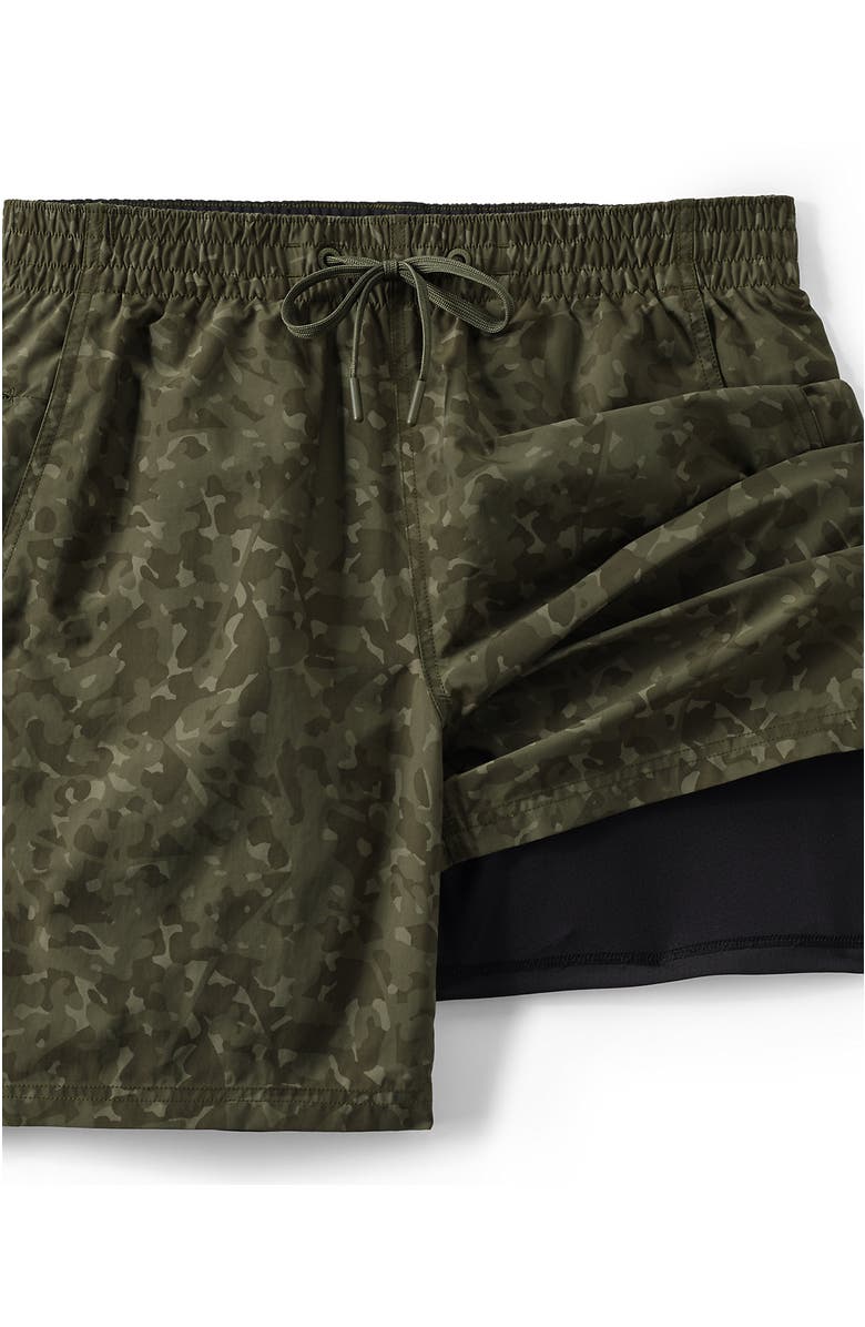 Lands' End 7 Inch Volley Hydroliner Swim Trunks, Alternate, color, Expedition Green Camo