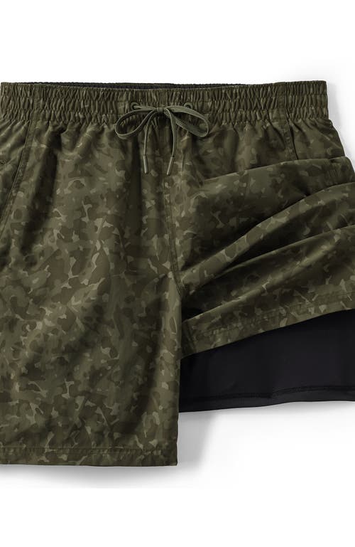 Lands' End 7 Inch Volley Hydroliner Swim Trunks In Green