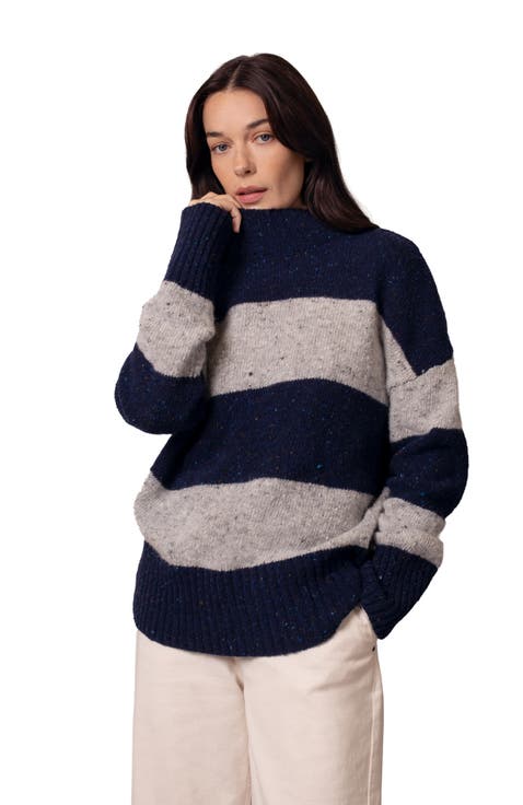 Donegal Colourblock Funnel Neck Sweater