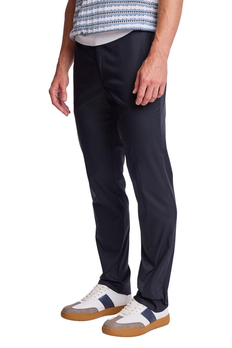 Downing Slim Fit Dress Pants, Alternate, color, BLACK TECH