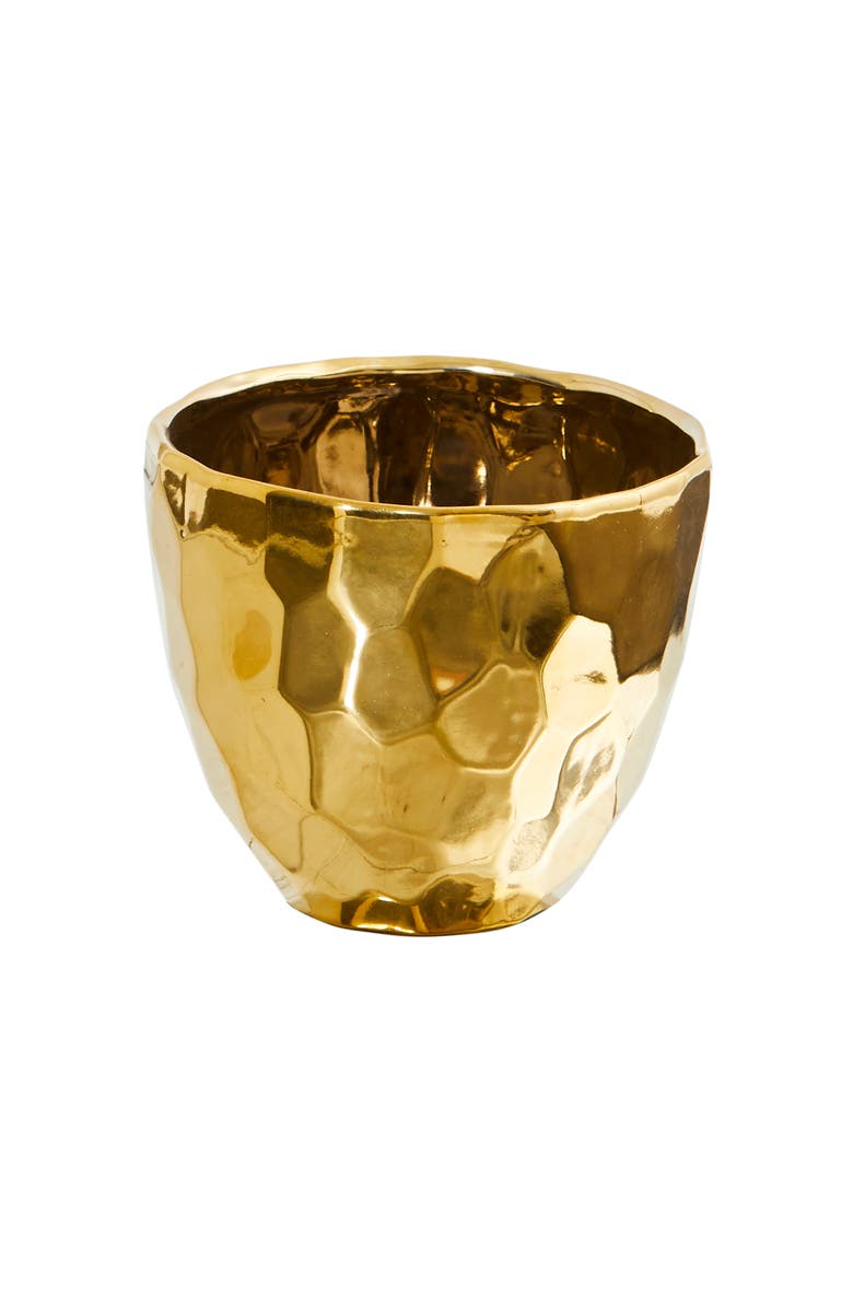 NEARLY NATURAL 6-in Designer Gold Vase, Main, color, Gold