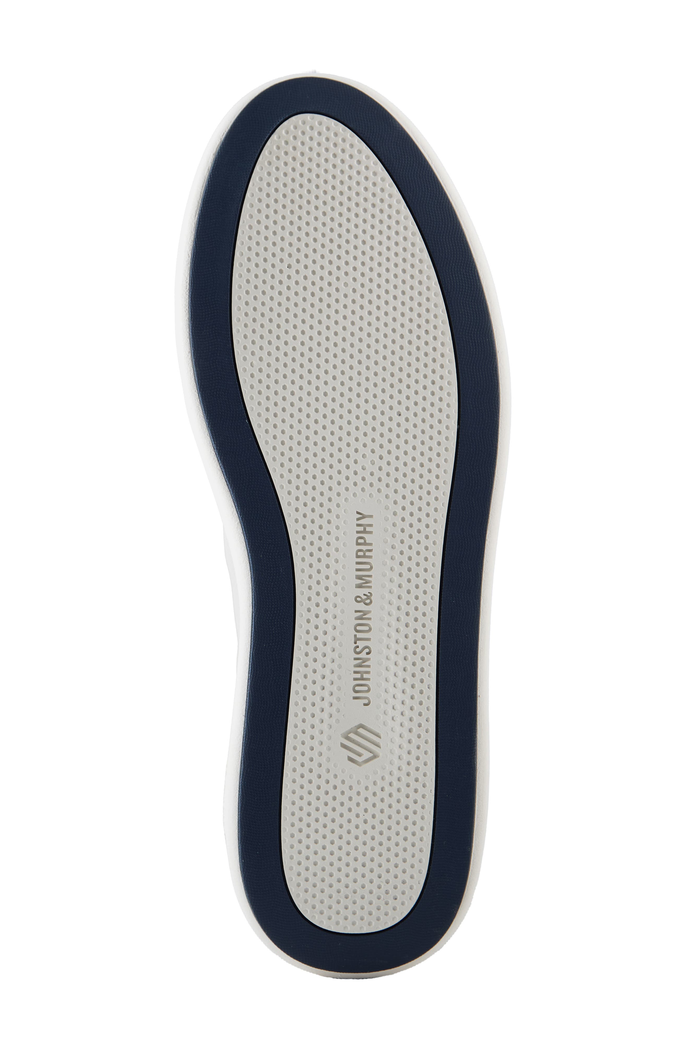 Johnston 
Murphy Anders Perforated Leather Sneaker, Alternate, color, White Full Grain/ Suede