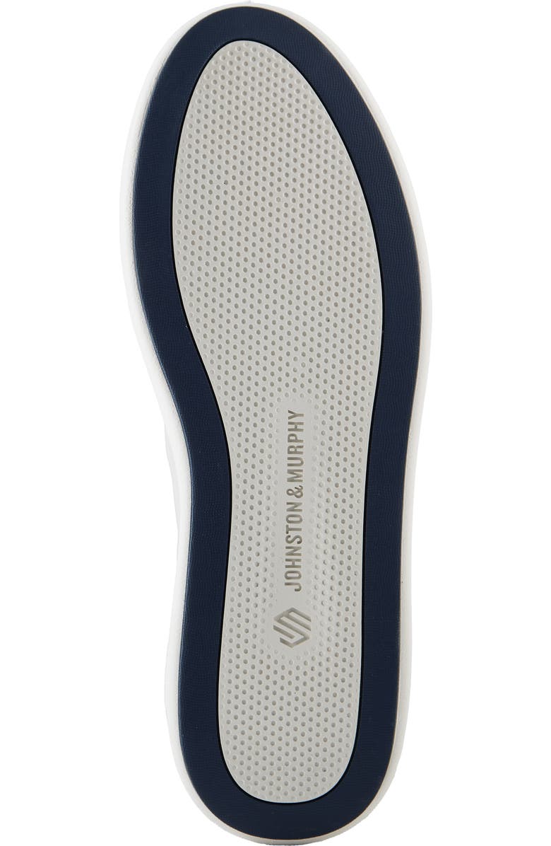 Johnston & Murphy Anders Perforated Leather Sneaker, Alternate, color, White Full Grain/ Suede