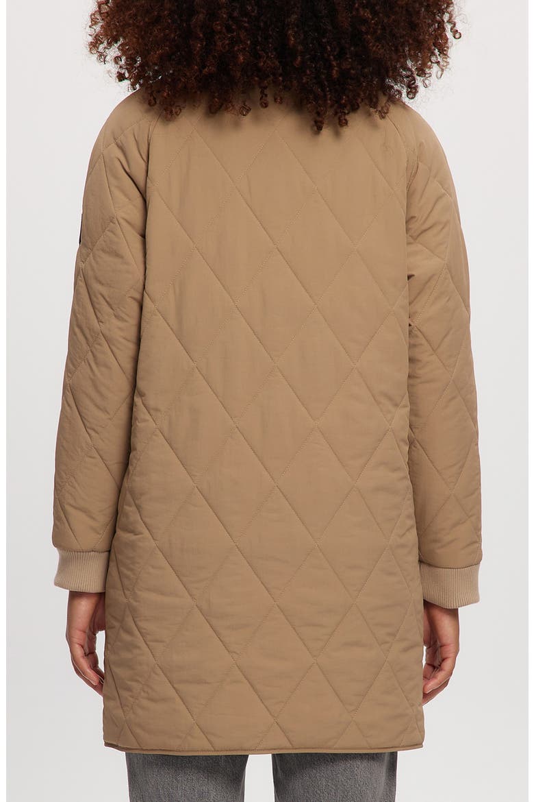 Francine Long Quilted Jacket, Alternate, color, SAND