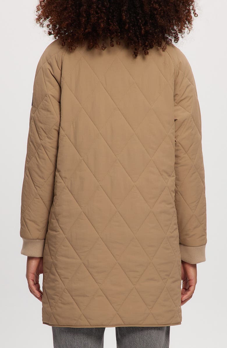 Noize Francine Long Quilted Jacket, Alternate, color, Sand