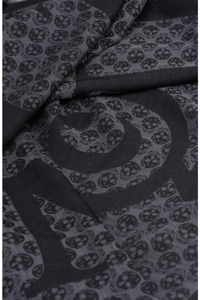 Multilogo Wool Scarf, Alternate, color, GREY/ DARK GREY