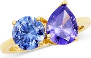 SAVVY CIE JEWELS Cubic Zirconia Toi et Moi Ring