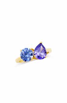 SAVVY CIE JEWELS Cubic Zirconia Toi et Moi Ring