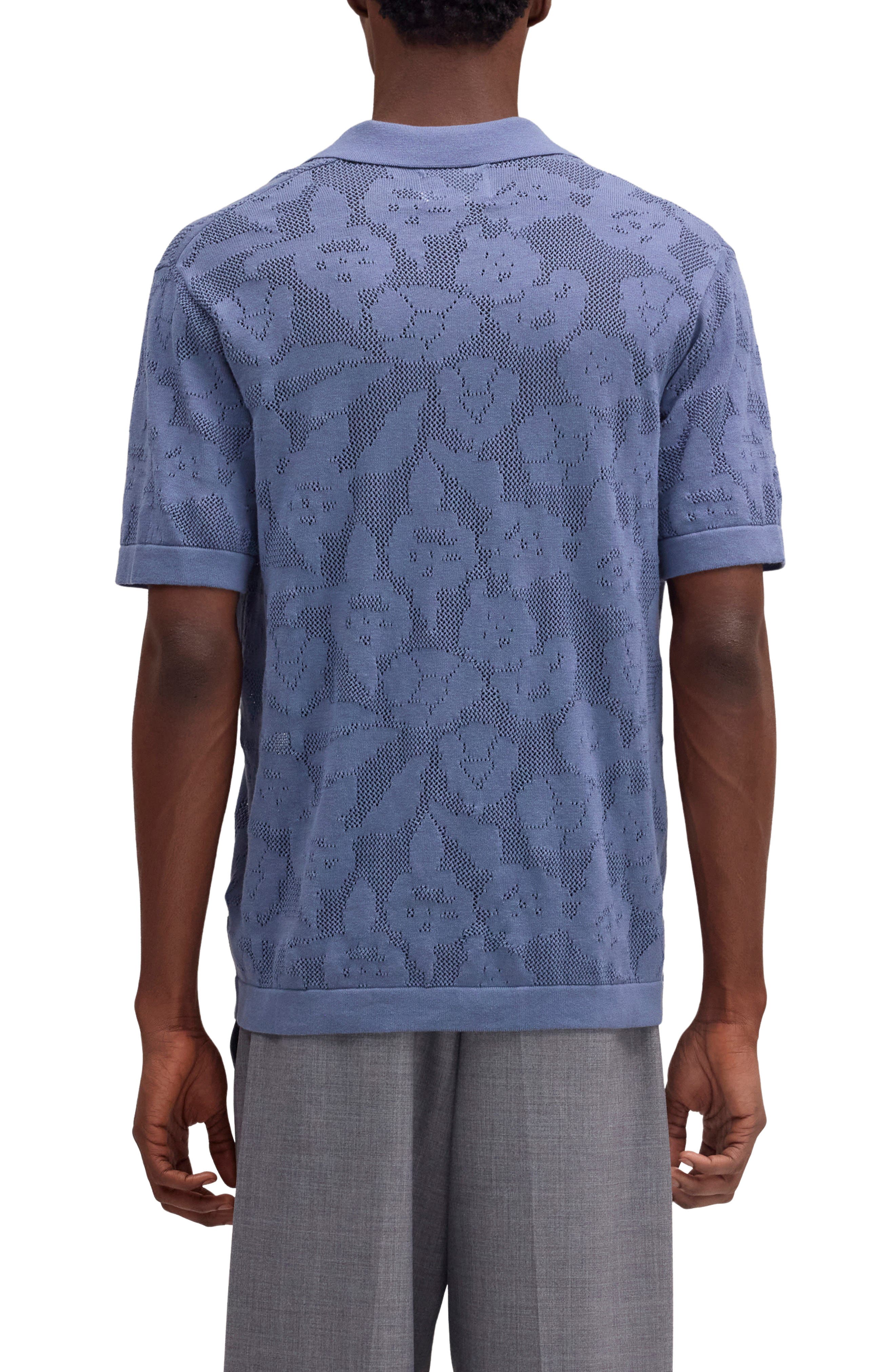 Ryan Floral Pointelle Jersey Polo - image 2