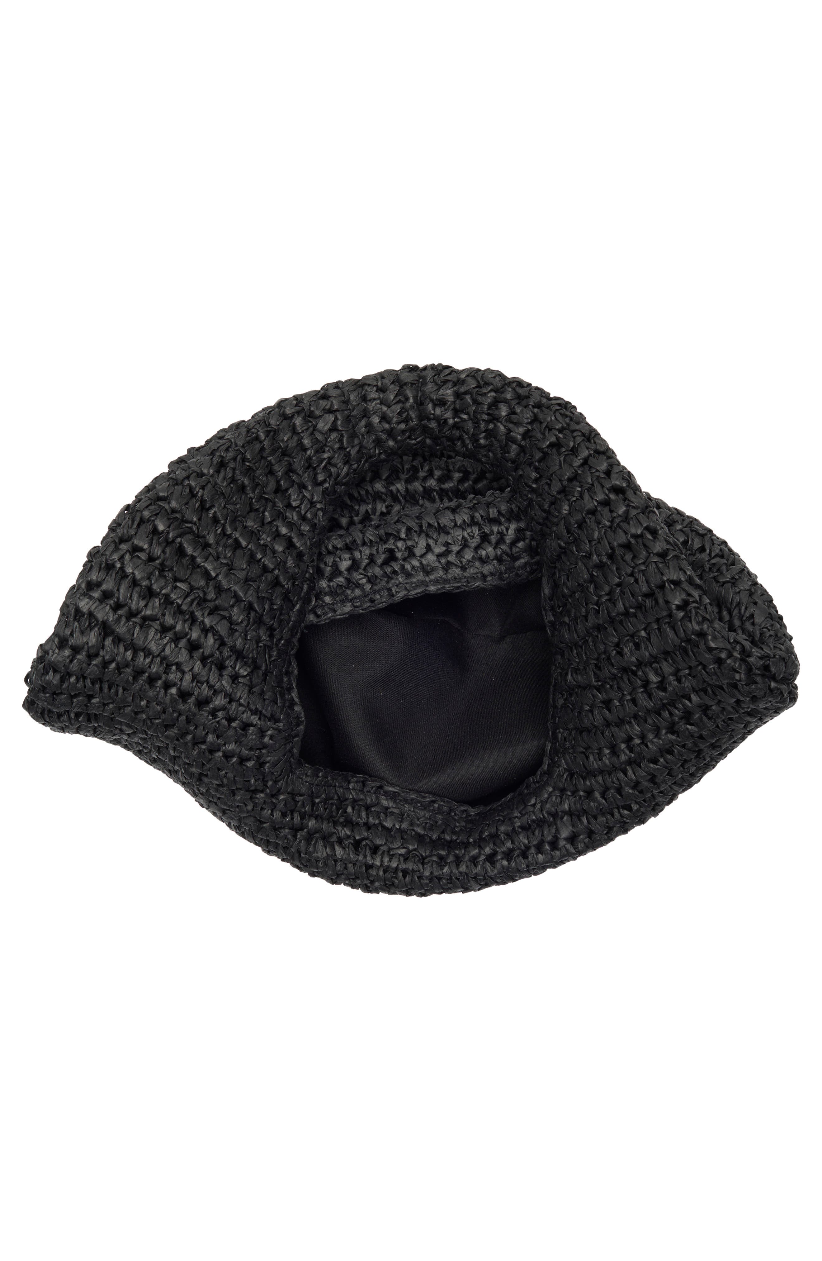 Collection XIIX Slouchy Crochet Hobo Bag, Alternate, color, Black