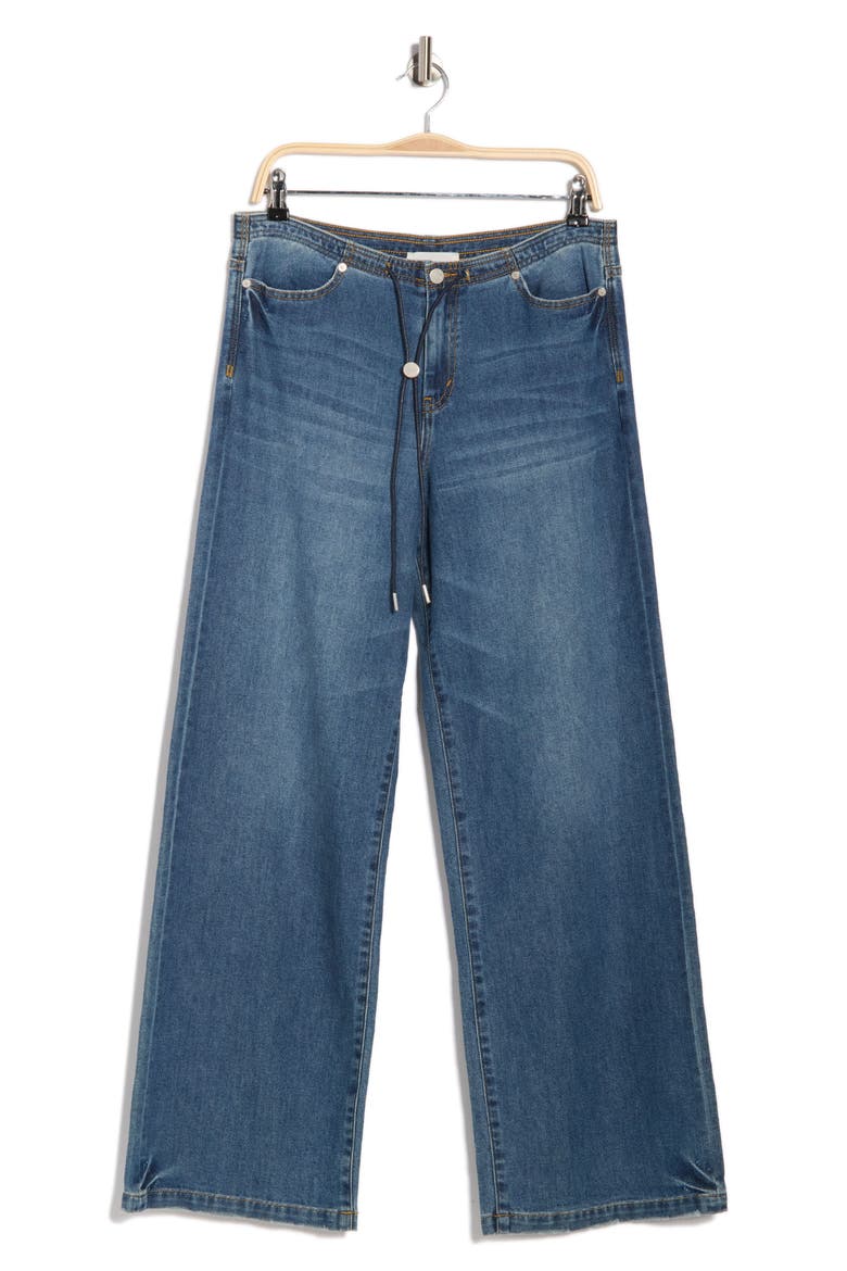 Wide Leg Denim Pants, Alternate, color, BALTIC