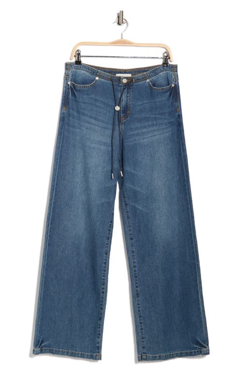 Habitual Wide Leg Denim Pants In Blue
