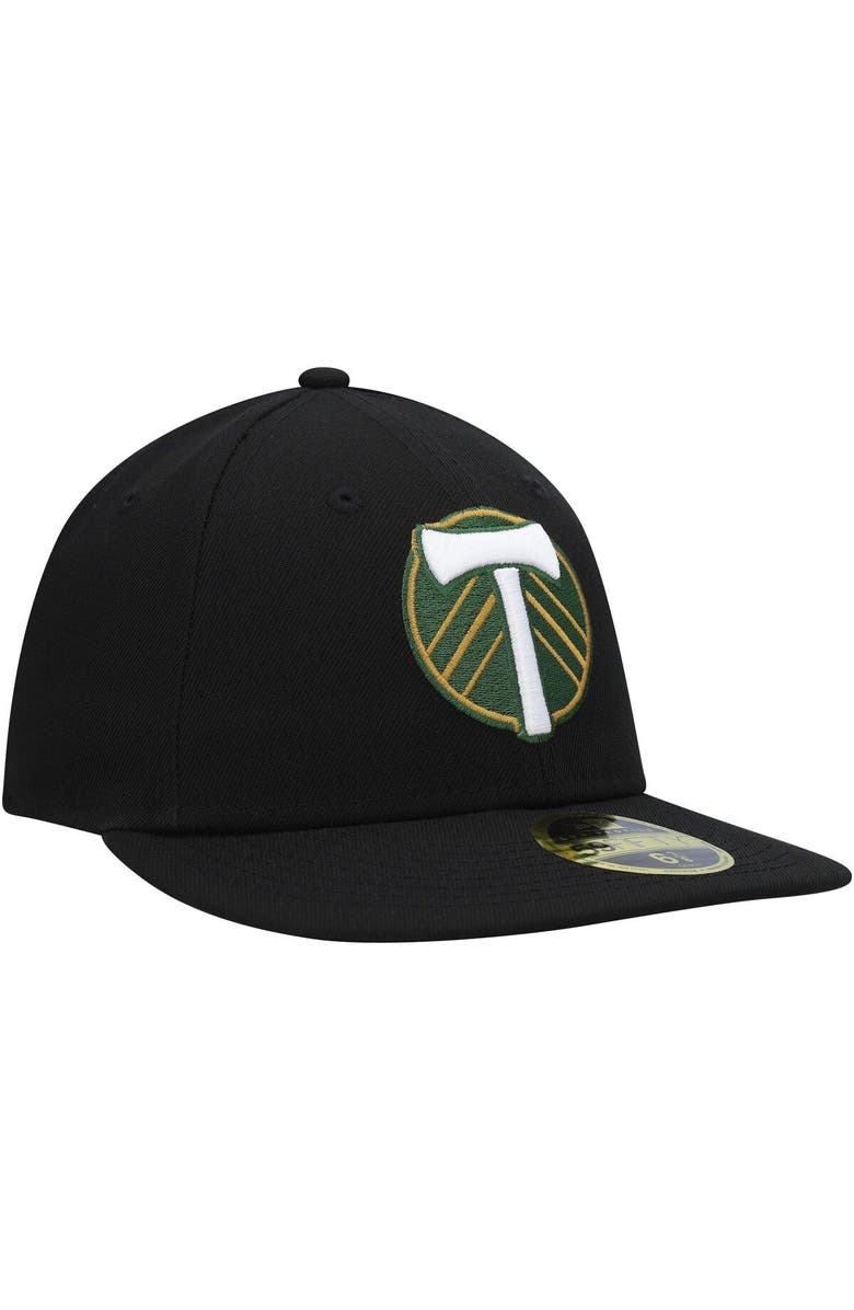 New Era Men's New Era Black Portland Timbers Primary Logo Low Profile 59FIFTY Fitted Hat, Alternate, color, 