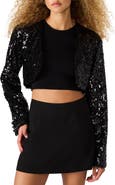 Steve Madden Amandaline Crop Sequin Jacket