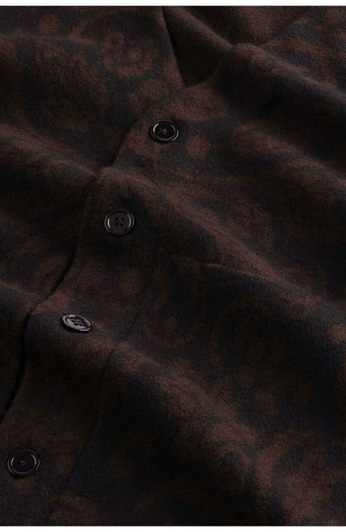Nn07 Michael Jacquard Boiled Wool Cardigan In Black