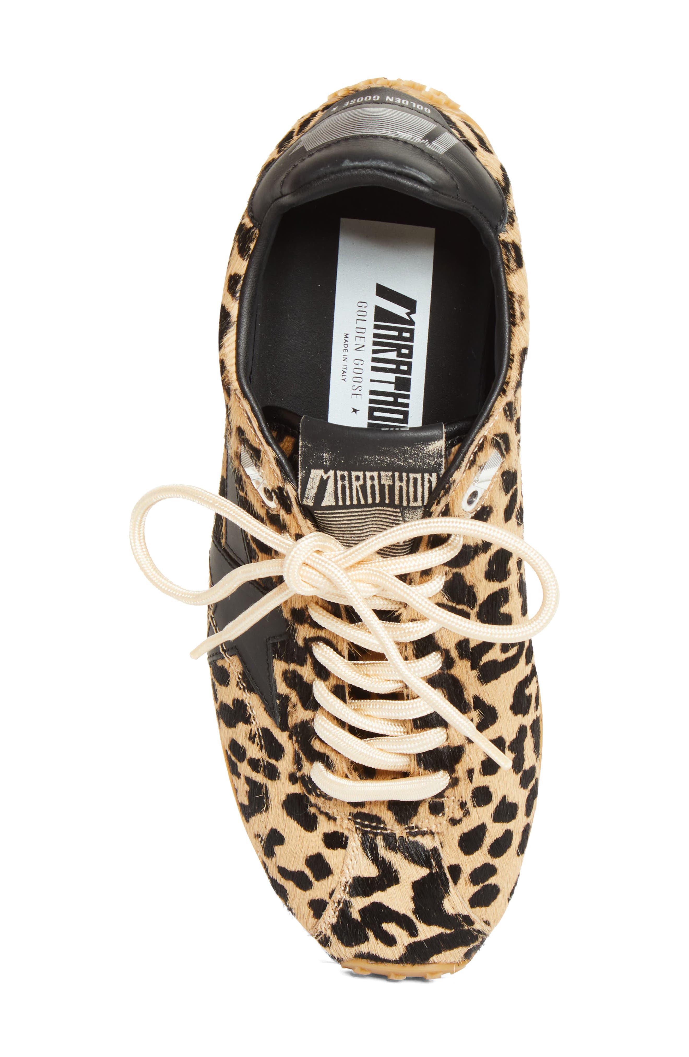 Golden Goose Marathon Speed Genuine Calf Hair Sneaker, Alternate, color, Brown And Black Leo/ Black