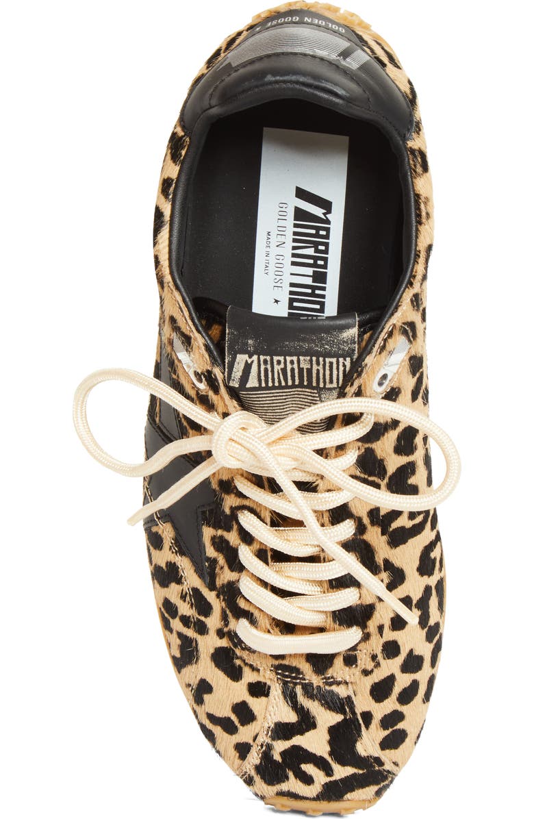 Golden Goose Marathon Speed Genuine Calf Hair Sneaker, Alternate, color, Brown And Black Leo/ Black