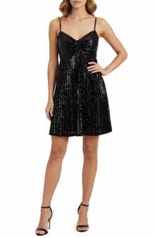 Lush Pleated Sequin Minidress