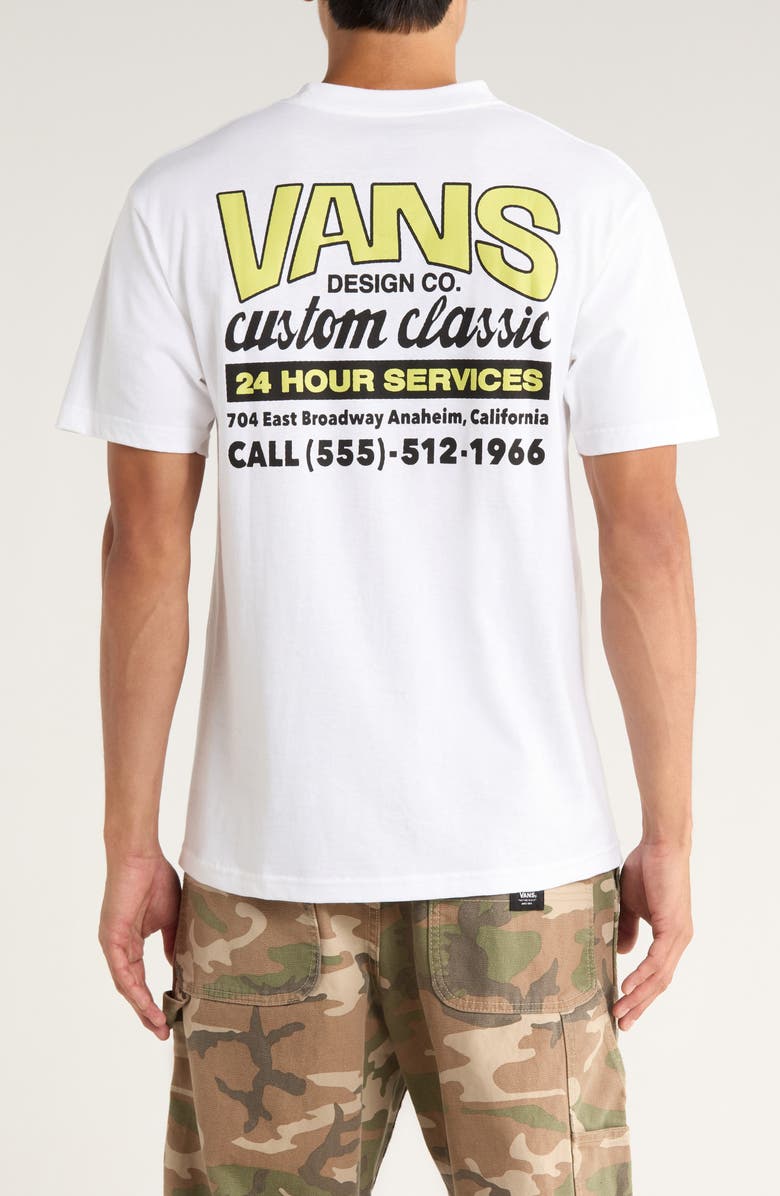 Vans Shop Front Logo Cotton Graphic T-Shirt, Alternate, color, White/ Sunny Yellow
