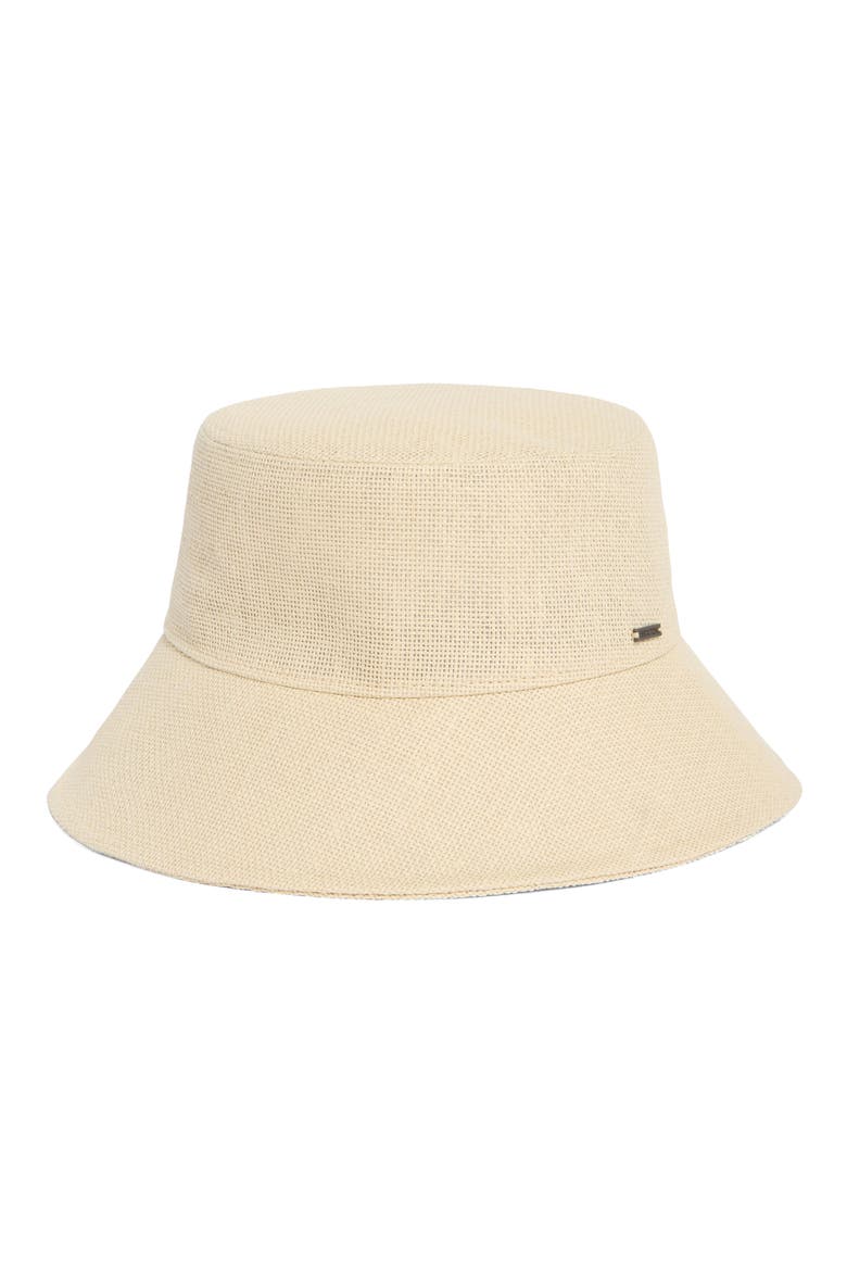 Cooper Straw Packable Bucket Hat, Main, color, NATURAL