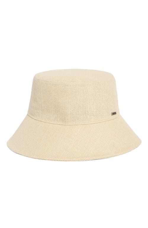 Brixton Cooper Straw Packable Bucket Hat in Natural at Nordstrom, Size X-Small/small