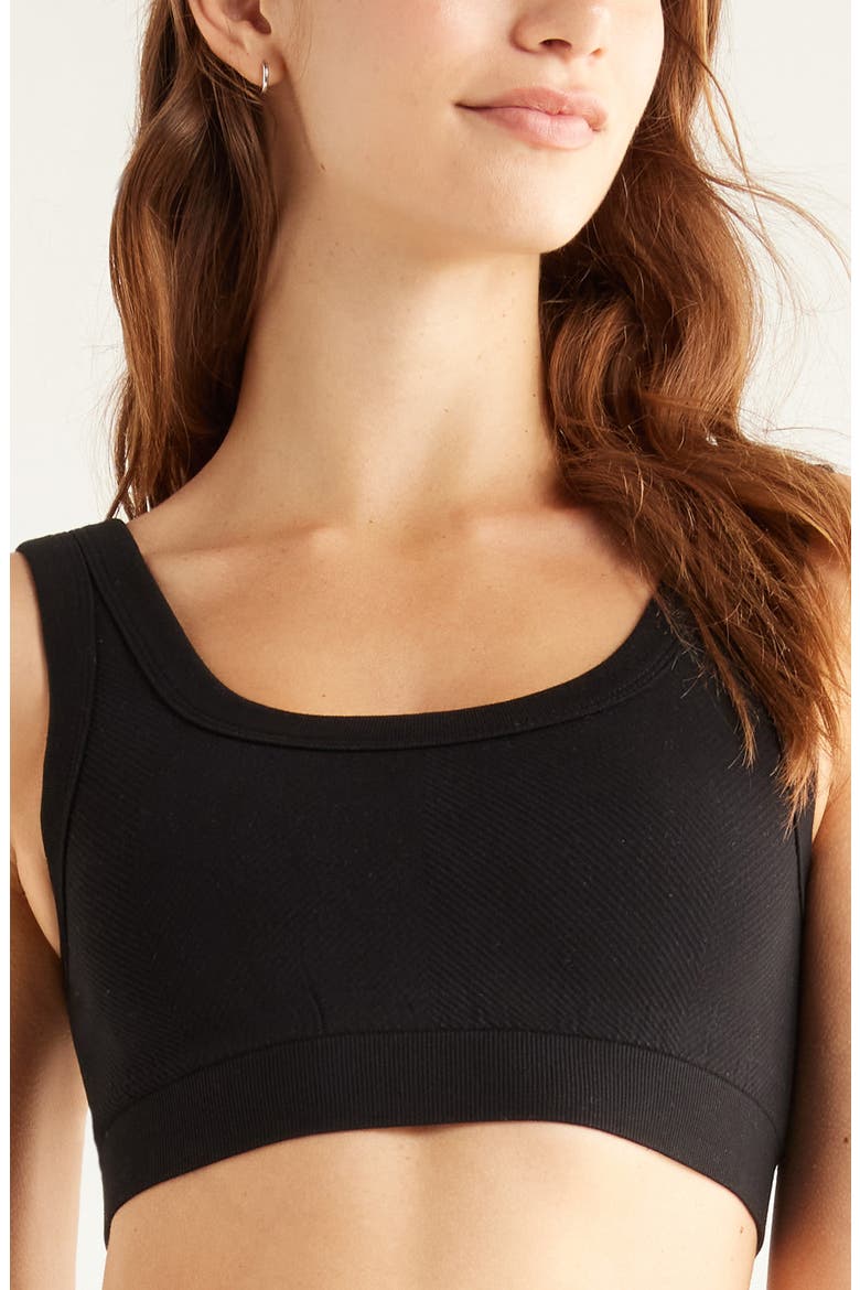 Seamless Sports Bra, Alternate, color, BLACK