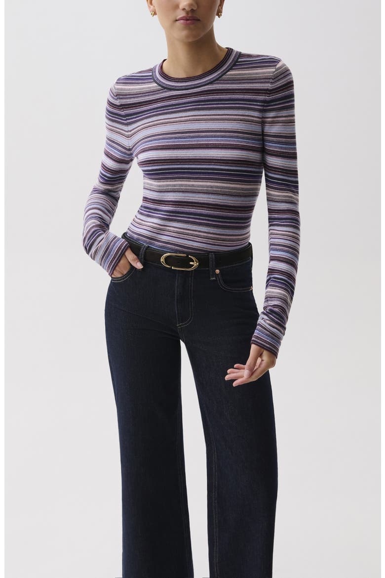 Madison Stripe Sweater, Alternate, color, LOVINA STRIPE