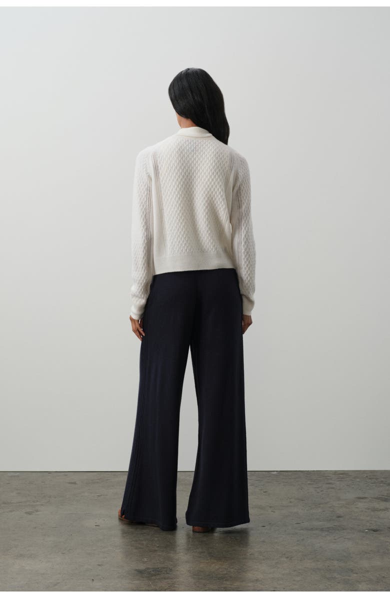 NAKED CASHMERE Beatrice Cashmere Cableknit Cardigan, Alternate, color, Ecru