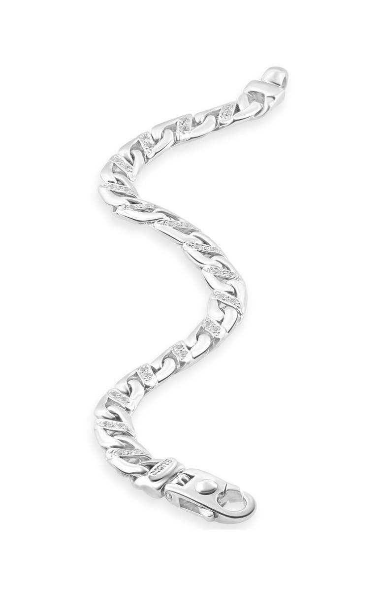 Bliss Diamond Men's Mariner 14k Gold (34gram) or Platinum (60gram) 7mm Link Bracelet 8.5", Alternate, color,