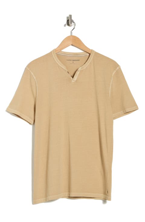 Burnout Notch Neck T-Shirt