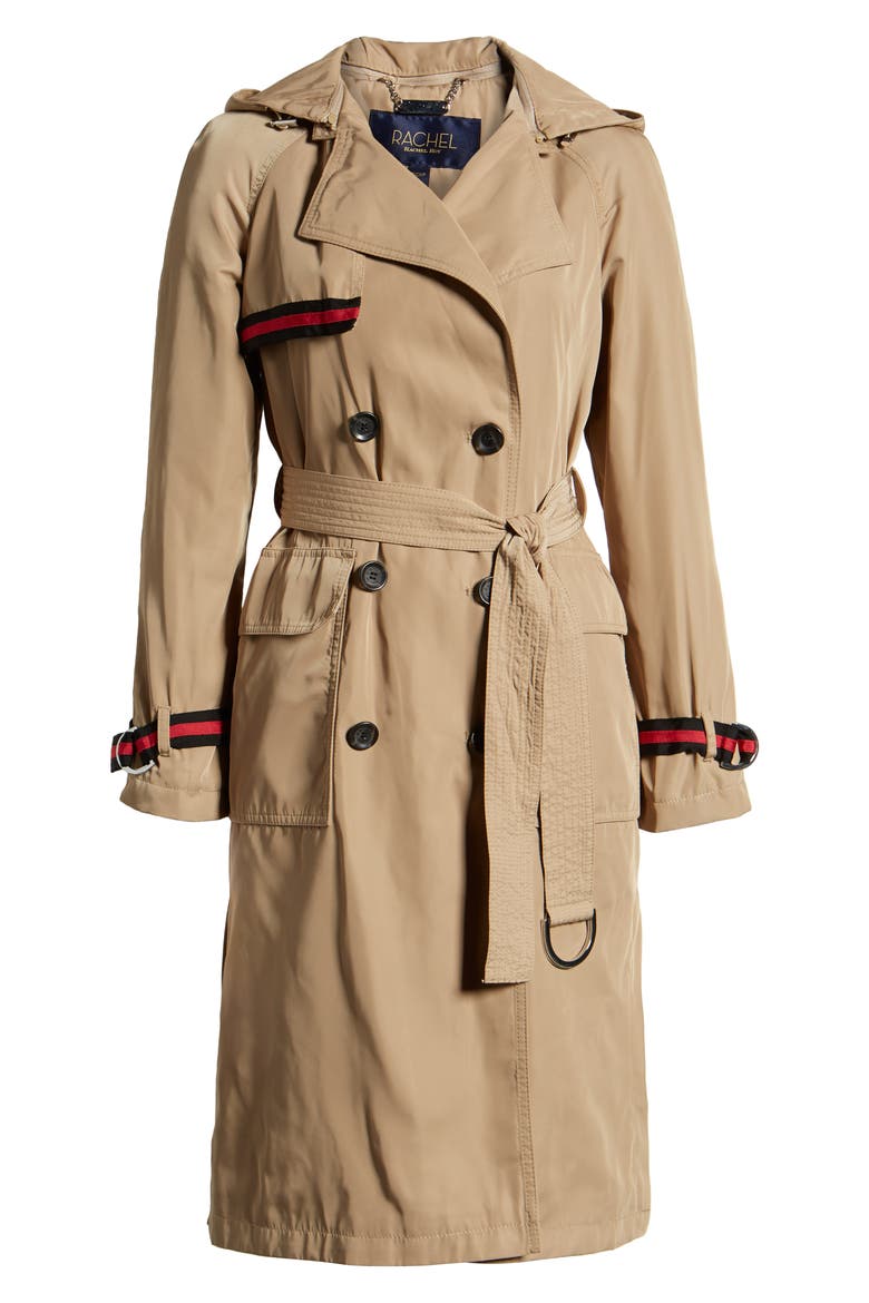 Grosgrain Trench Coat, Alternate, color, KHAKI