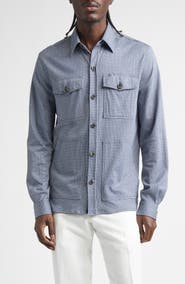 ISAIA The Check Cotton & Silk Overshirt