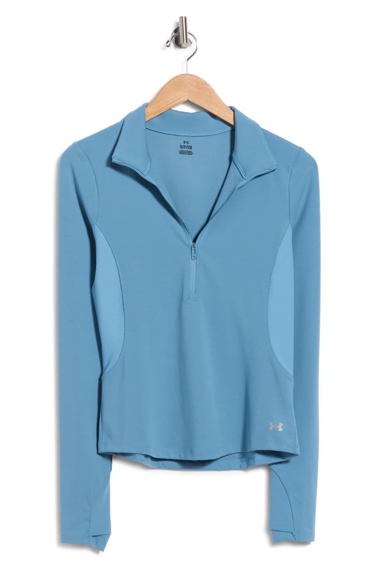 Movement Rib Panel Half Zip Pullover, Main, color, BLUE SMOKE