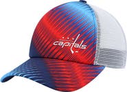 adidas Women's adidas Blue/White Washington Capitals Graphic Foam Trucker Snapback Hat