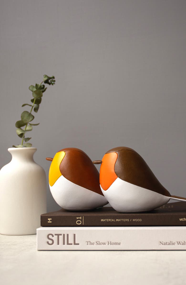 Zuny Bird Robin Paperweight, Alternate, color, Tan Ochre Yellow